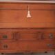 Sloping secretary, Louis XVI style donkey back desk, very good 20th century copy