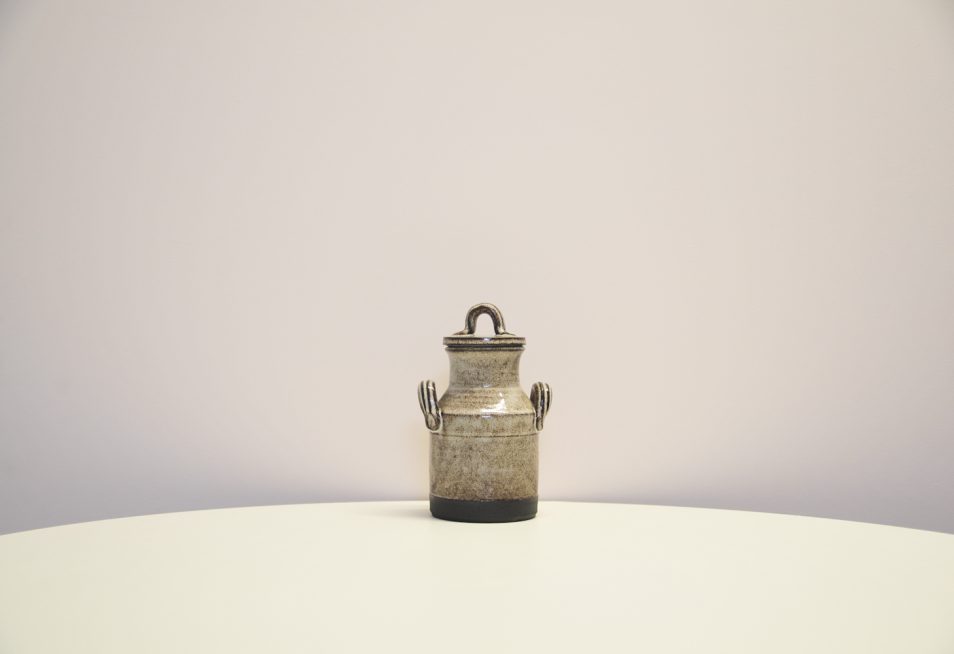 Brown jug vase by Finnish Keramik from Denmark