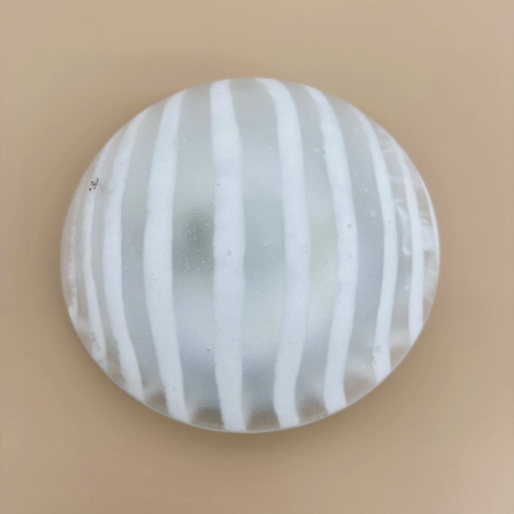 Peil & Putzler glass flush mount / wall lamp 'zebra', 1970s Germany