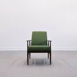 1960 Henryk Lis Mid Century Armchair in Green Velvet