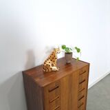 Mid-Century Deens Westergaards, Silkeborg palissander ladekast 6 lades