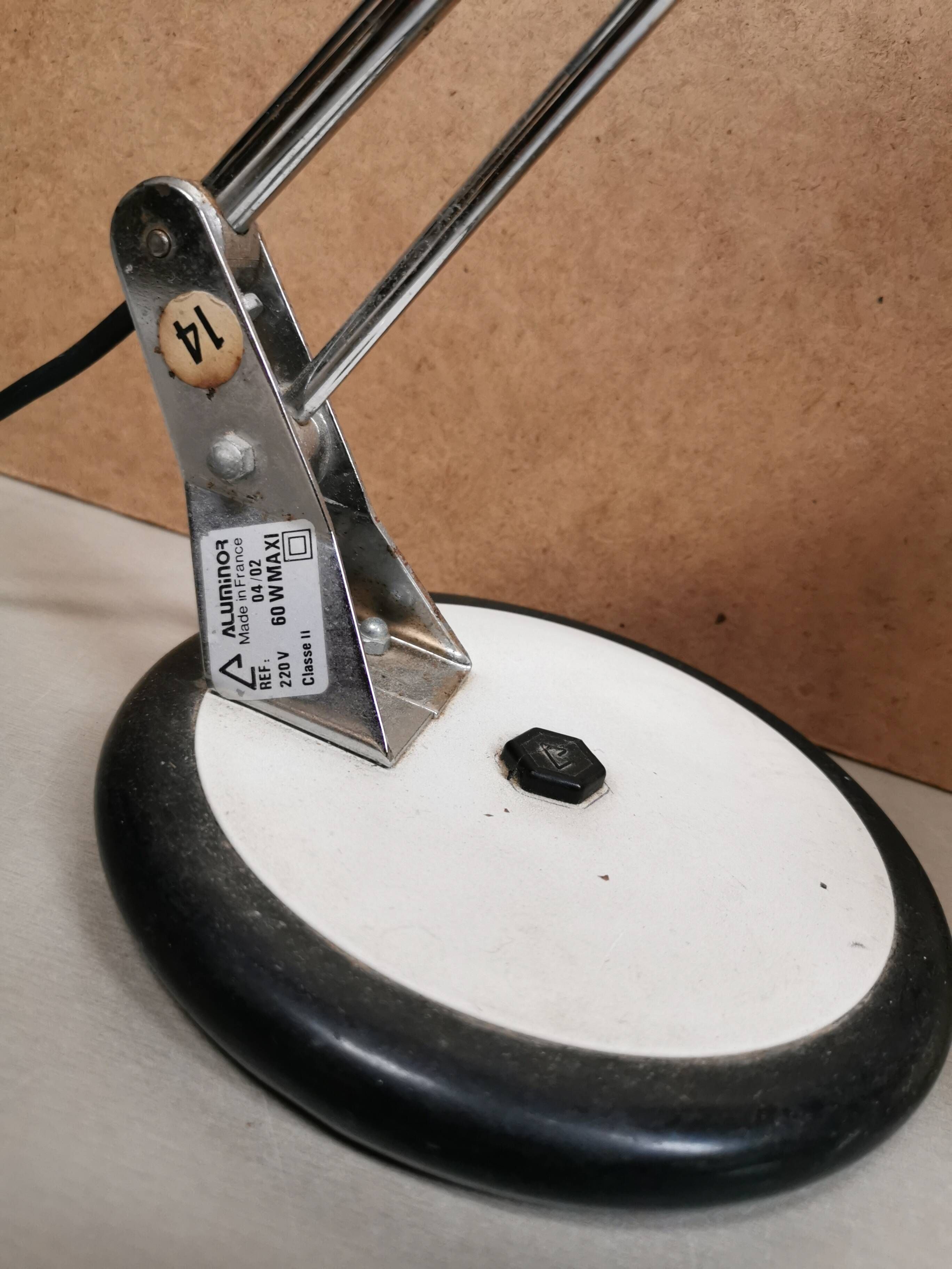 Pair of vintage desk lamps from the 60s and 70s aluminor