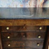 Empire-style week planner, early 19th century, in flame mahogany.