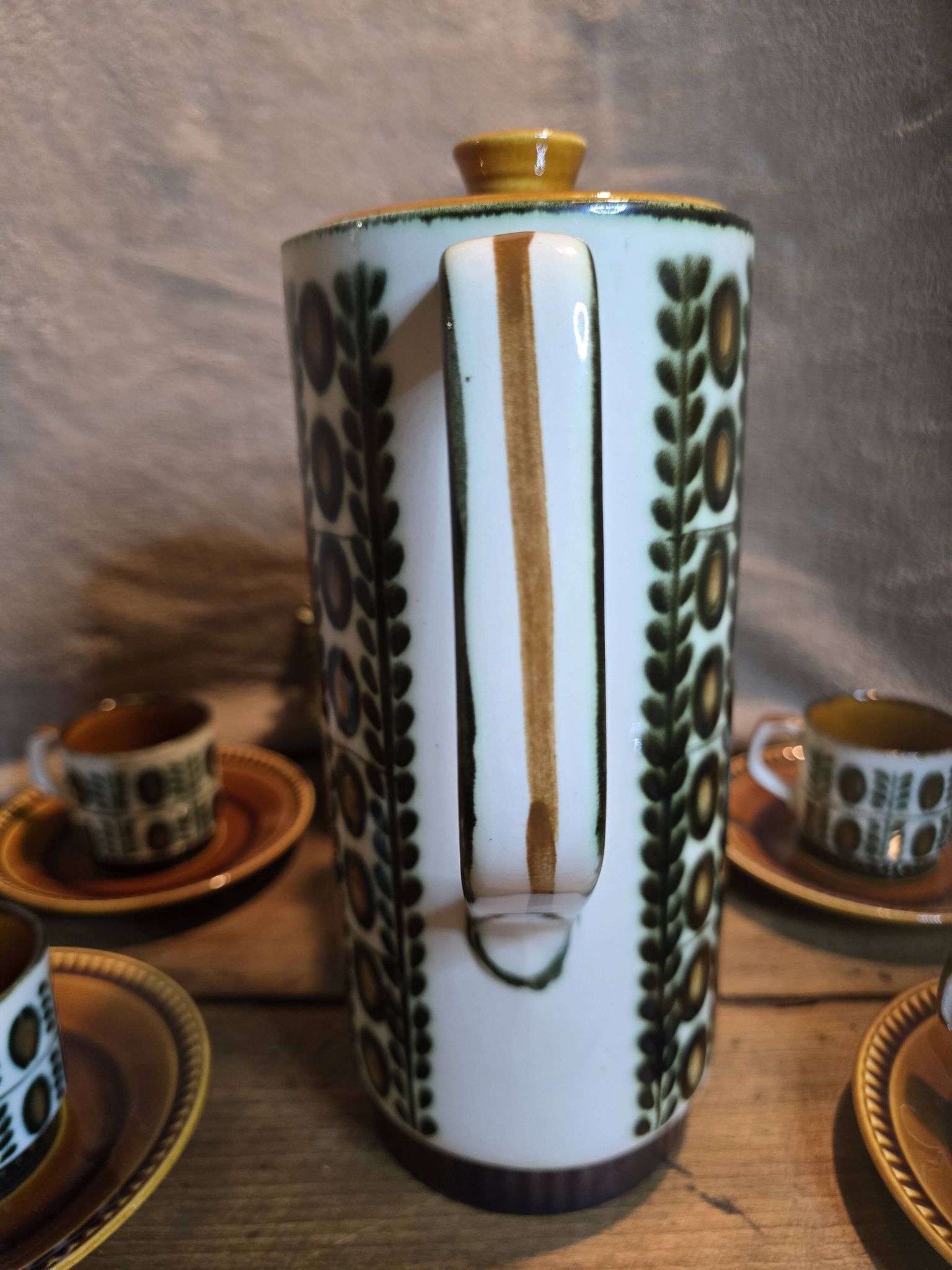 Boch la louvière – delta noix coffee service 1966 – vintage 25 pieces