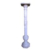 Colonne octogonale en marbre blanc h95cm l+l20cm