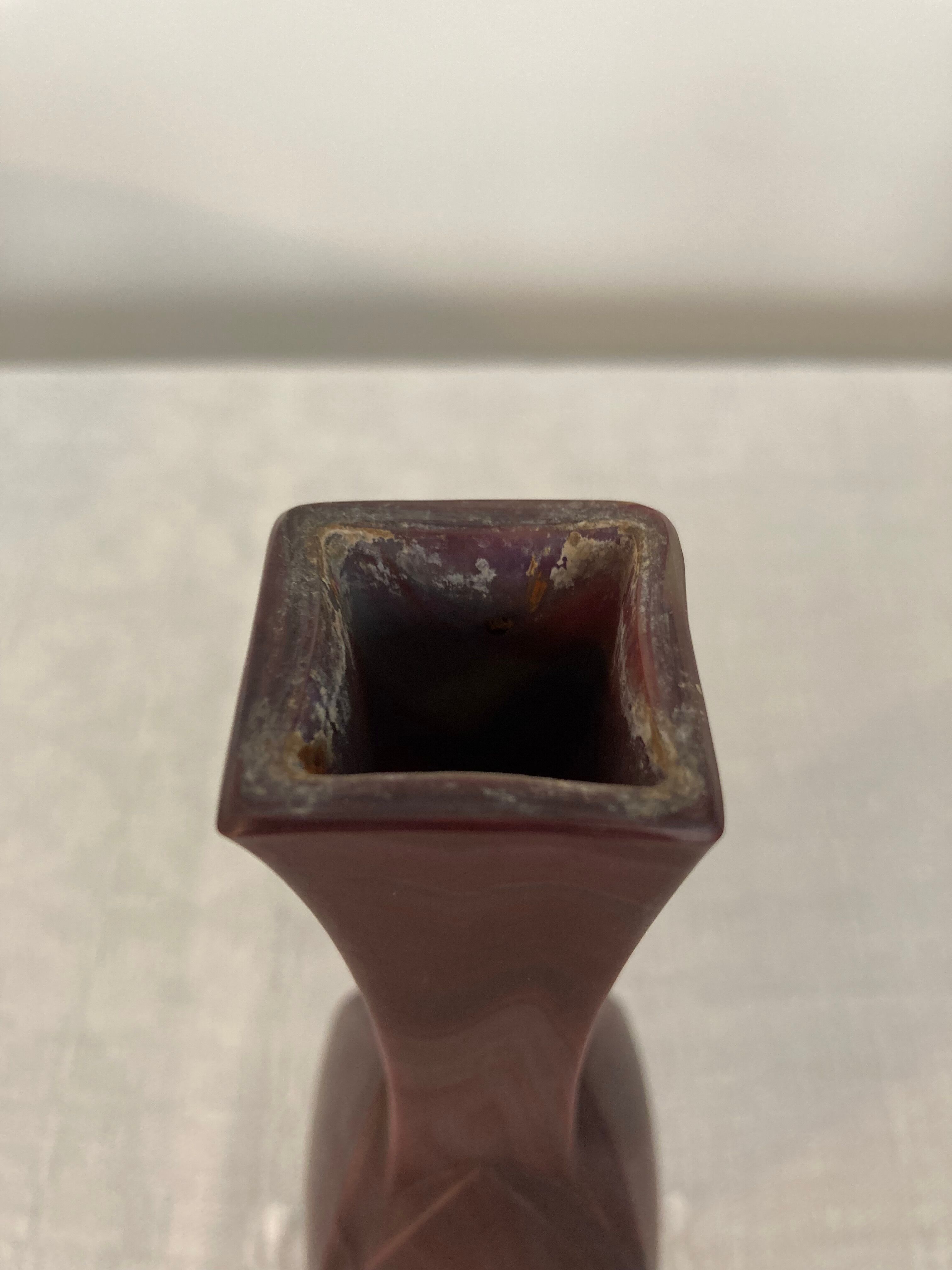 Vase soliflore glass paste Art Nouveau signed Sèvres