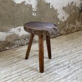 Tabouret ancien bois exotique
