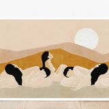 Bain de lune d’impression d’art A3