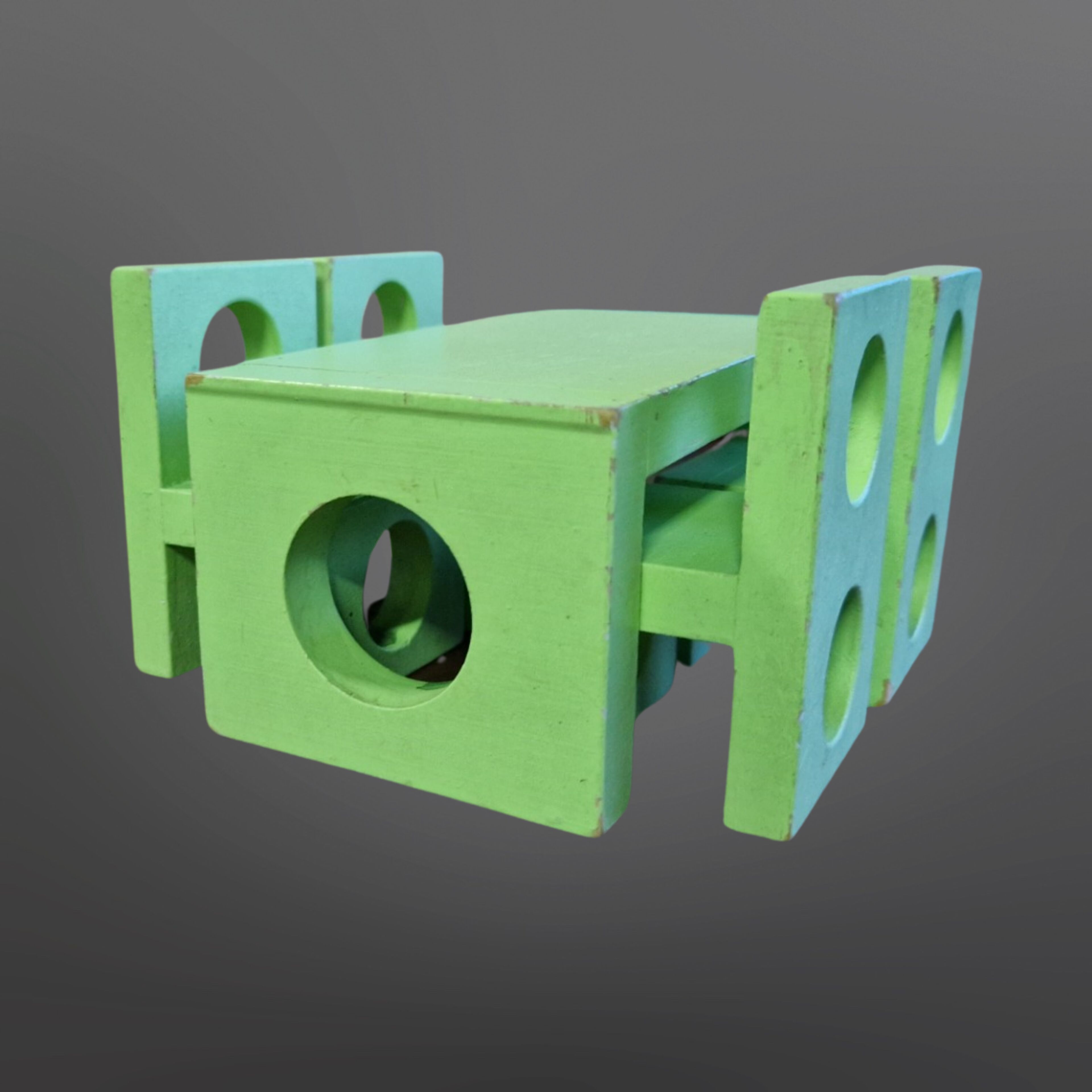 Modernist miniature furniture set made from wood, Germany 1920s