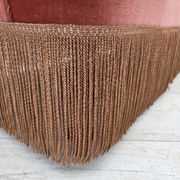 1930s, Danish 2-seater sofa, salmon pink furniture velour, ash wood.