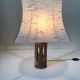 Vintage openwork wood lamp annees 60