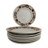 Lot de 8 assiettes creuses anciennes Orchies Nord