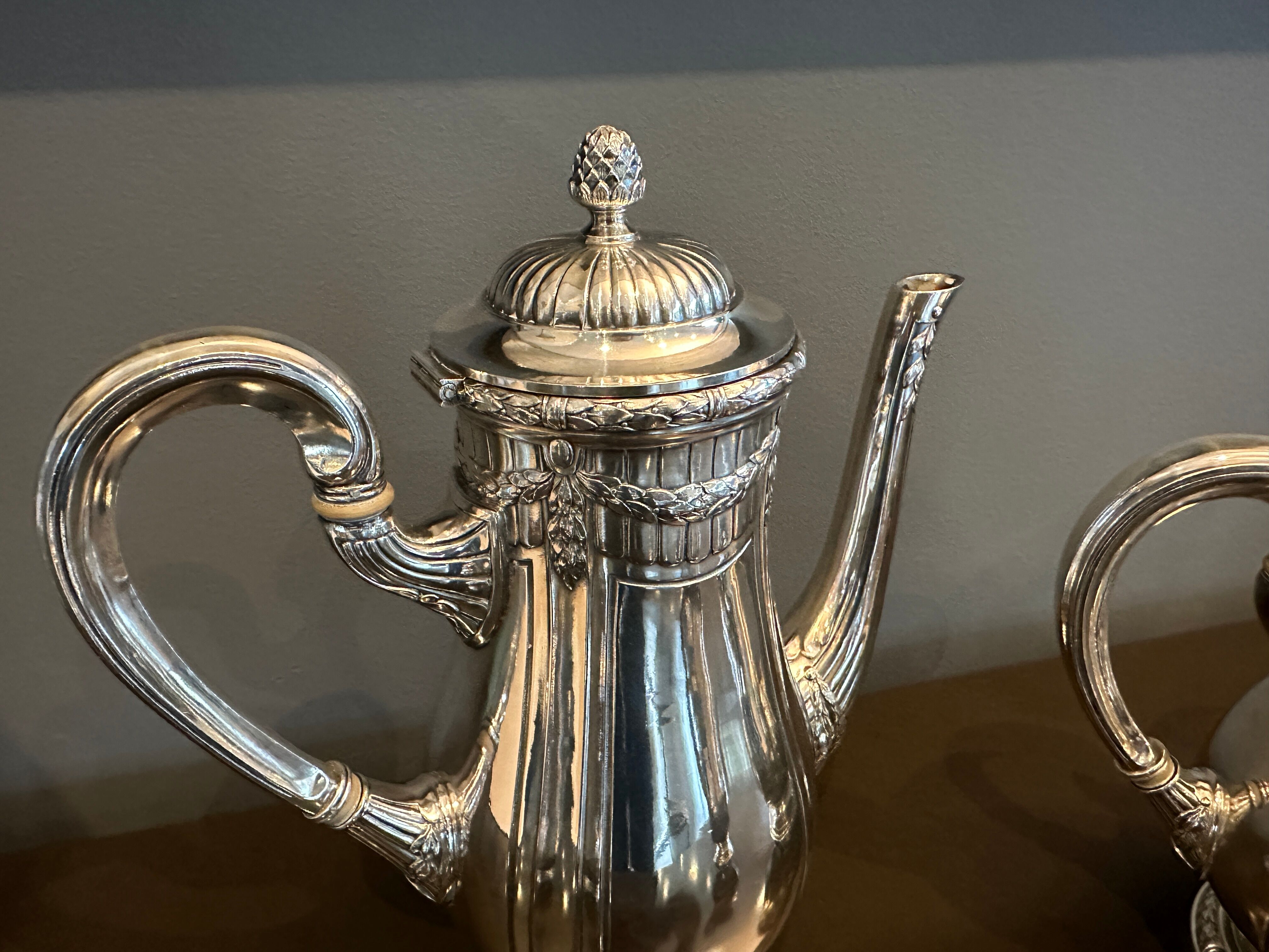 Tea service coffee goldsmith Gallia for Christofle Late nineteenth century
