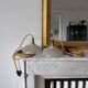 Pair of moulded glass light fixtures