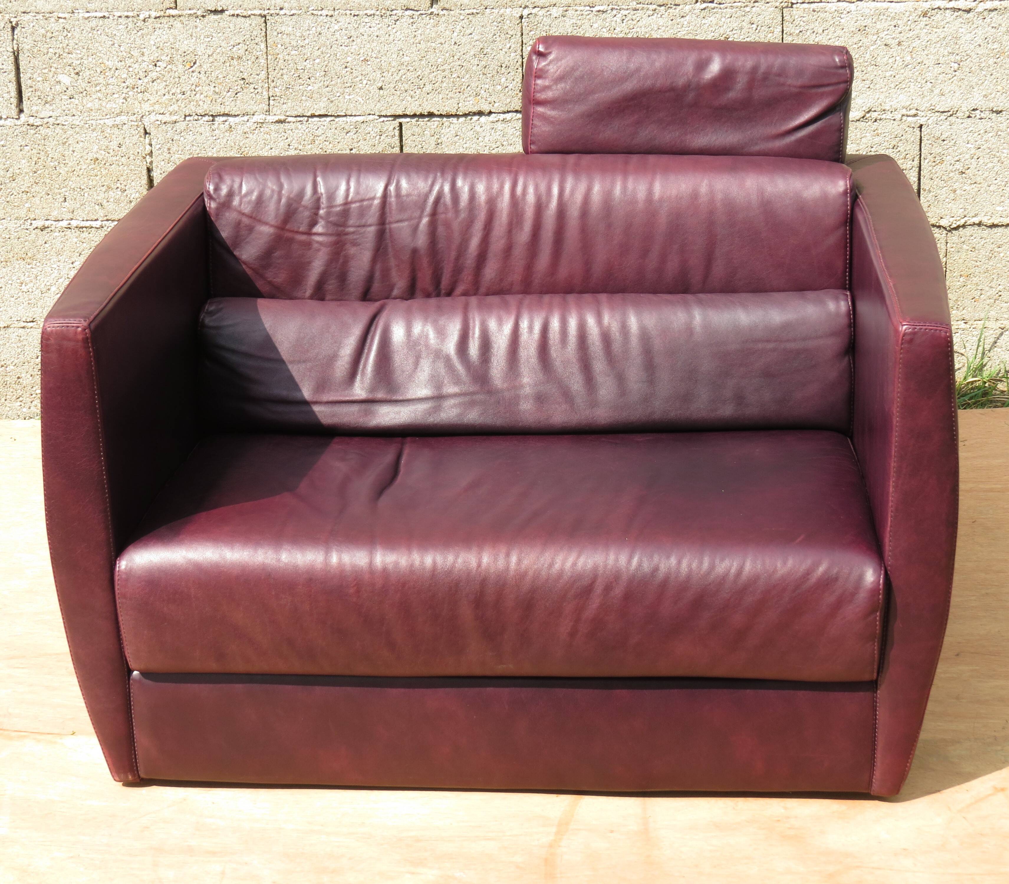 Roche-Bobois love seat sofa