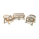 Ball rattan lounge consisting of a sofa and 2 armchairs