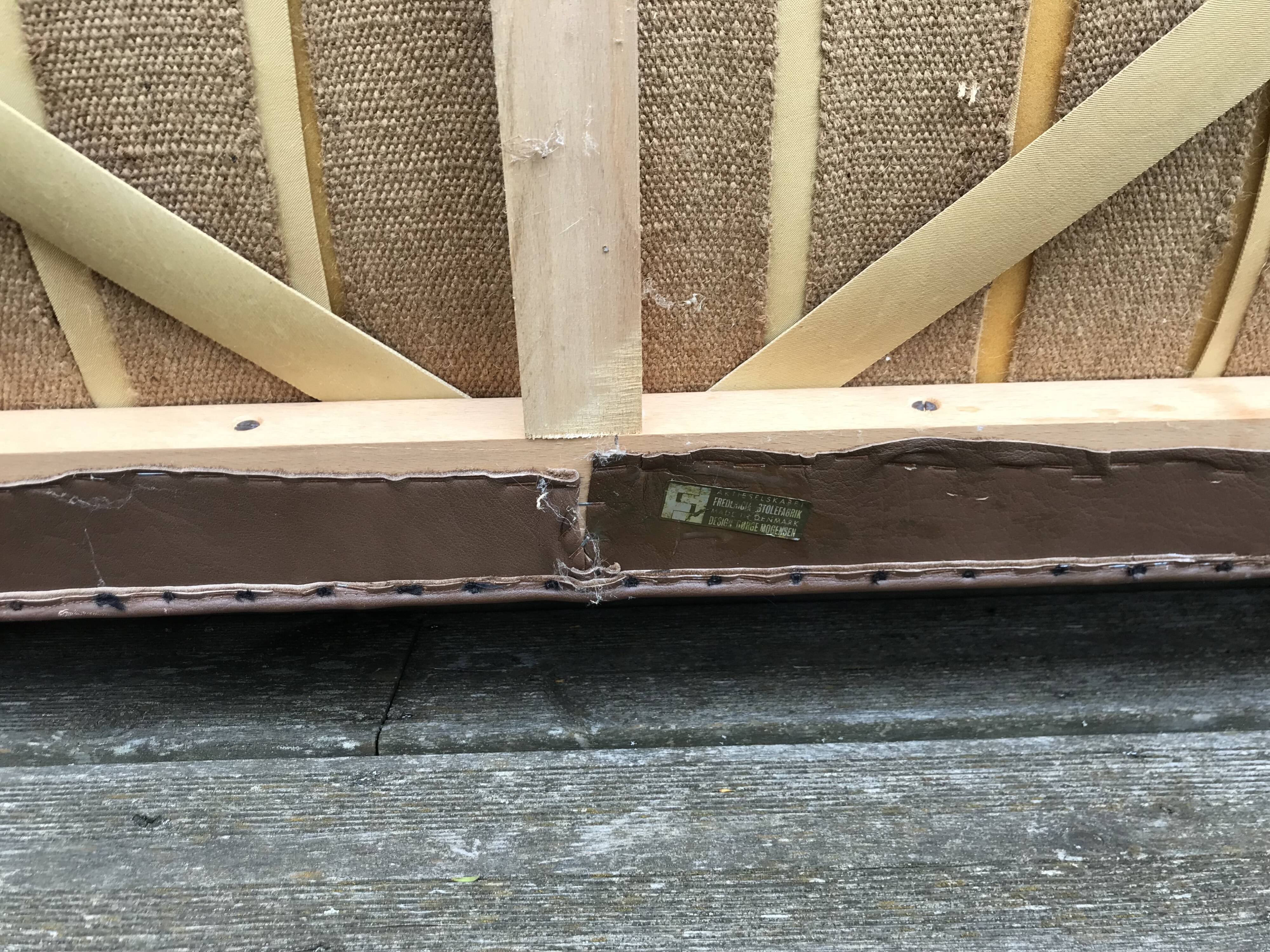 Borge Mogensen 2-seater leather sofa 2192