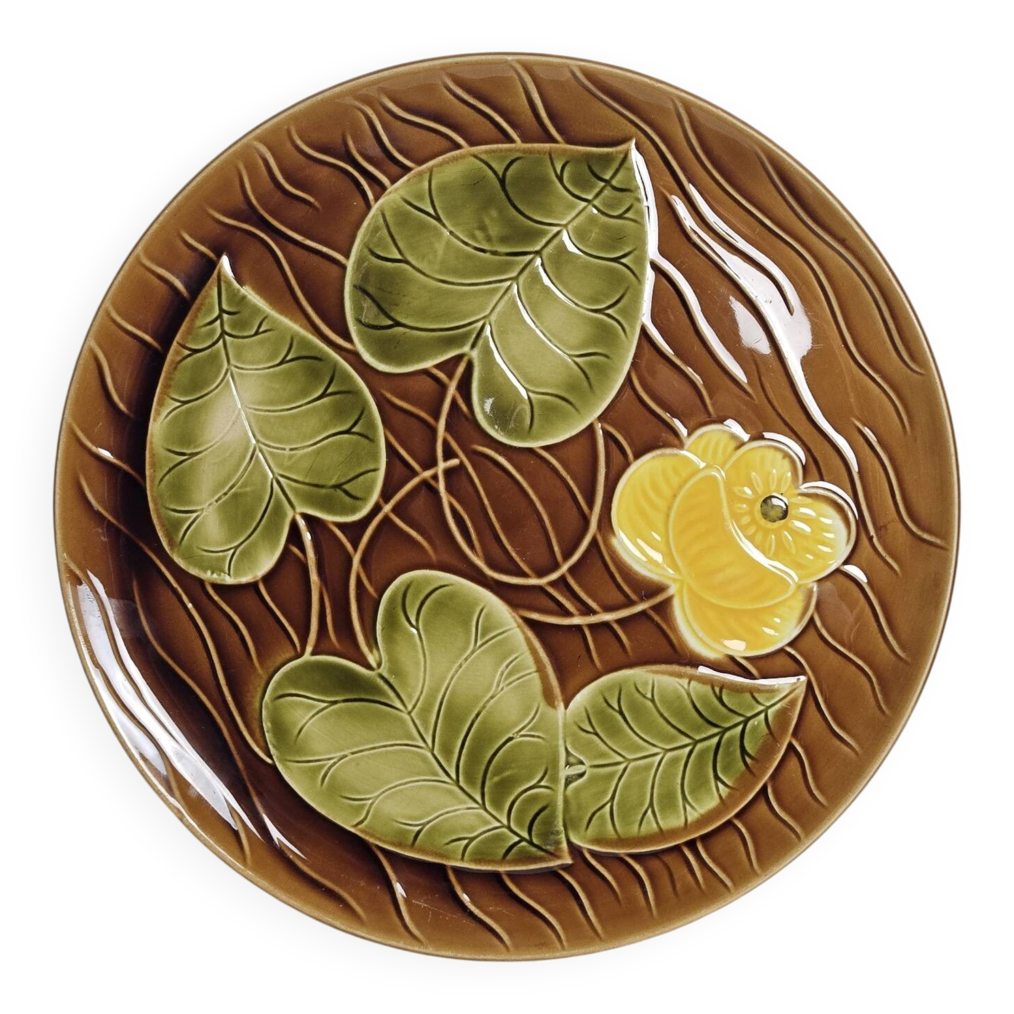 Plat Sarreguemines collection "NÉNUPHAR" vintage