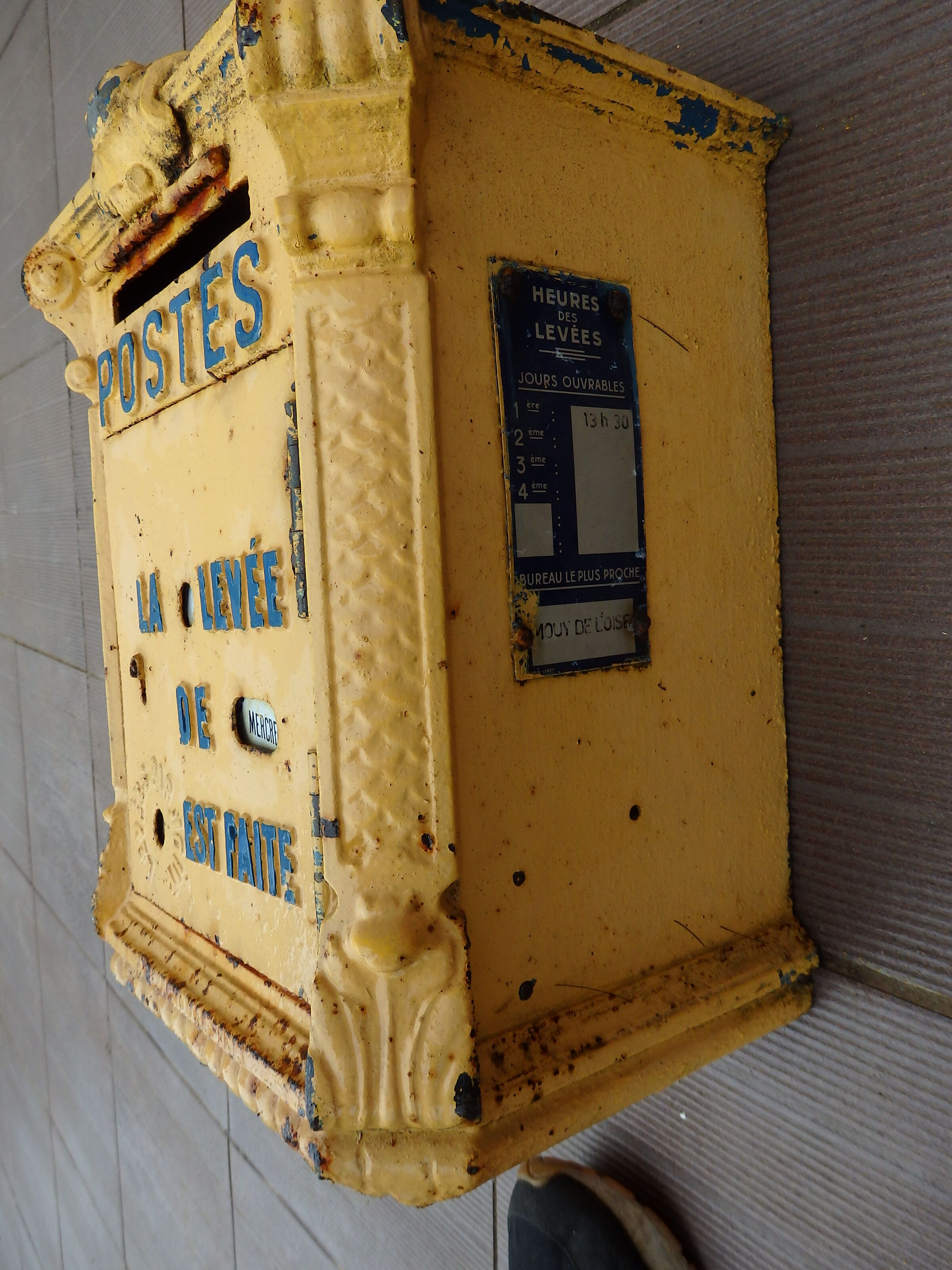 Old letter box ptt the post mougeotte 1900 delachanal