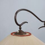 Osvaldo Borsani adjustable floor lamp brass & cherry wood 1950s