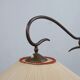 Osvaldo Borsani adjustable floor lamp brass & cherry wood 1950s