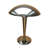Antique mushroom lamp, chrome-plated steel and polished brass