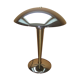 Ancienne lampe champignon, acier chromé et laiton poli