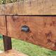 Old elm workbench, elm magnifying glass and oak. Renovated and pampered. 190cm.
