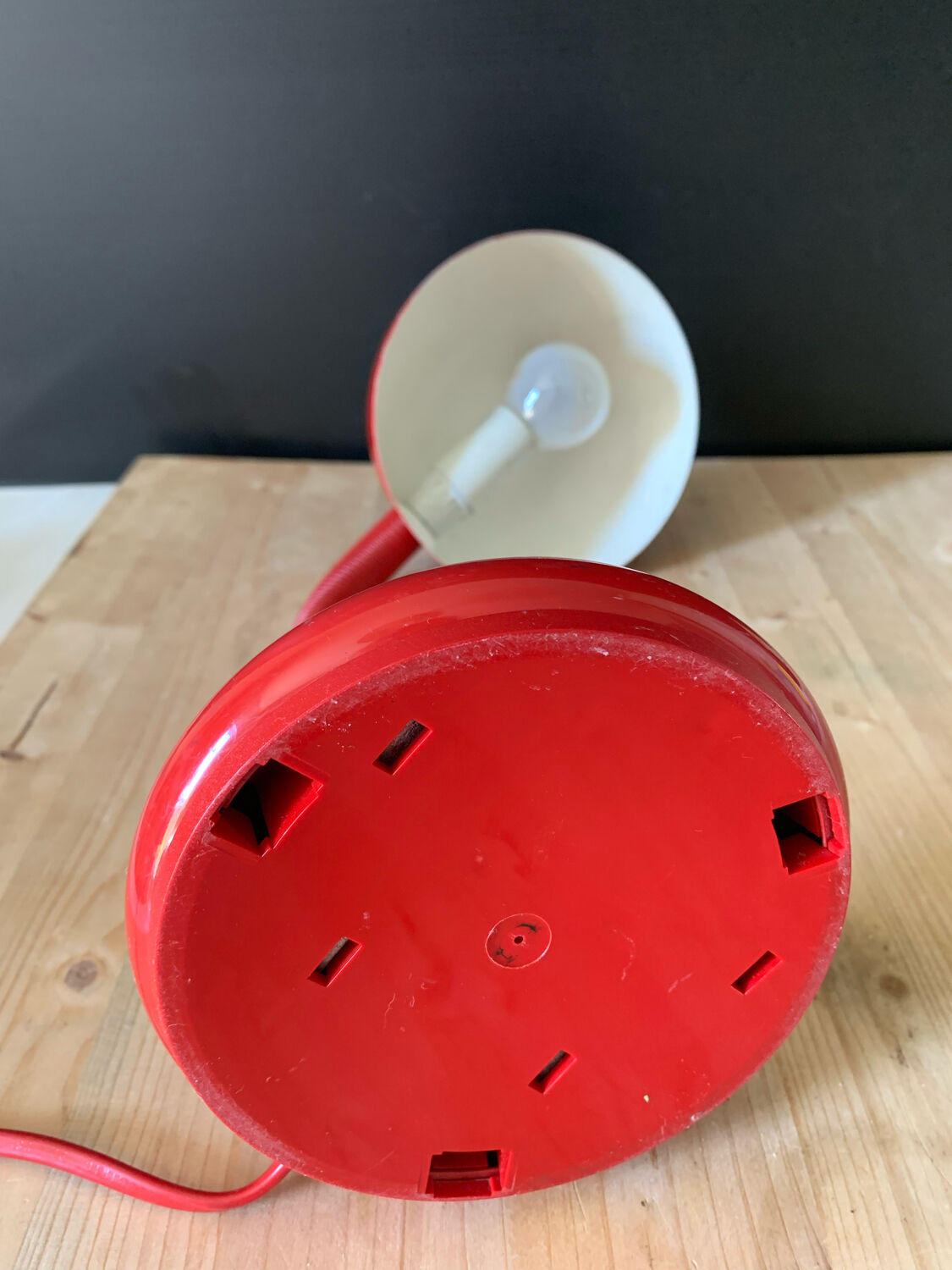 Vintage red desk lamp
