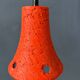 2 retro ceramic orange pendants
