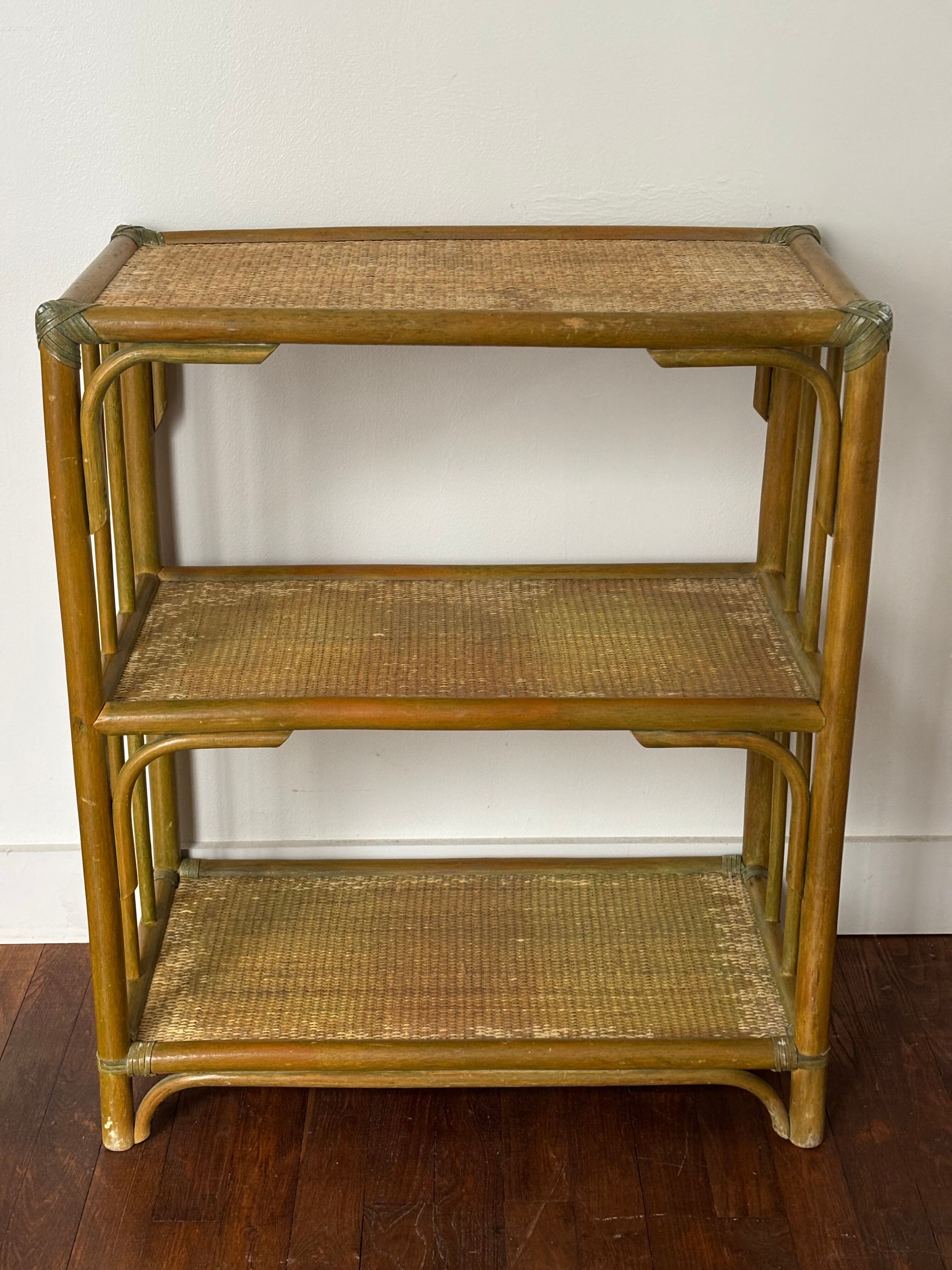 Rattan shelf