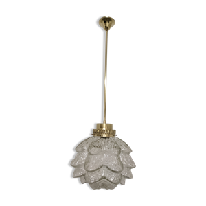 suspension lotus en verre