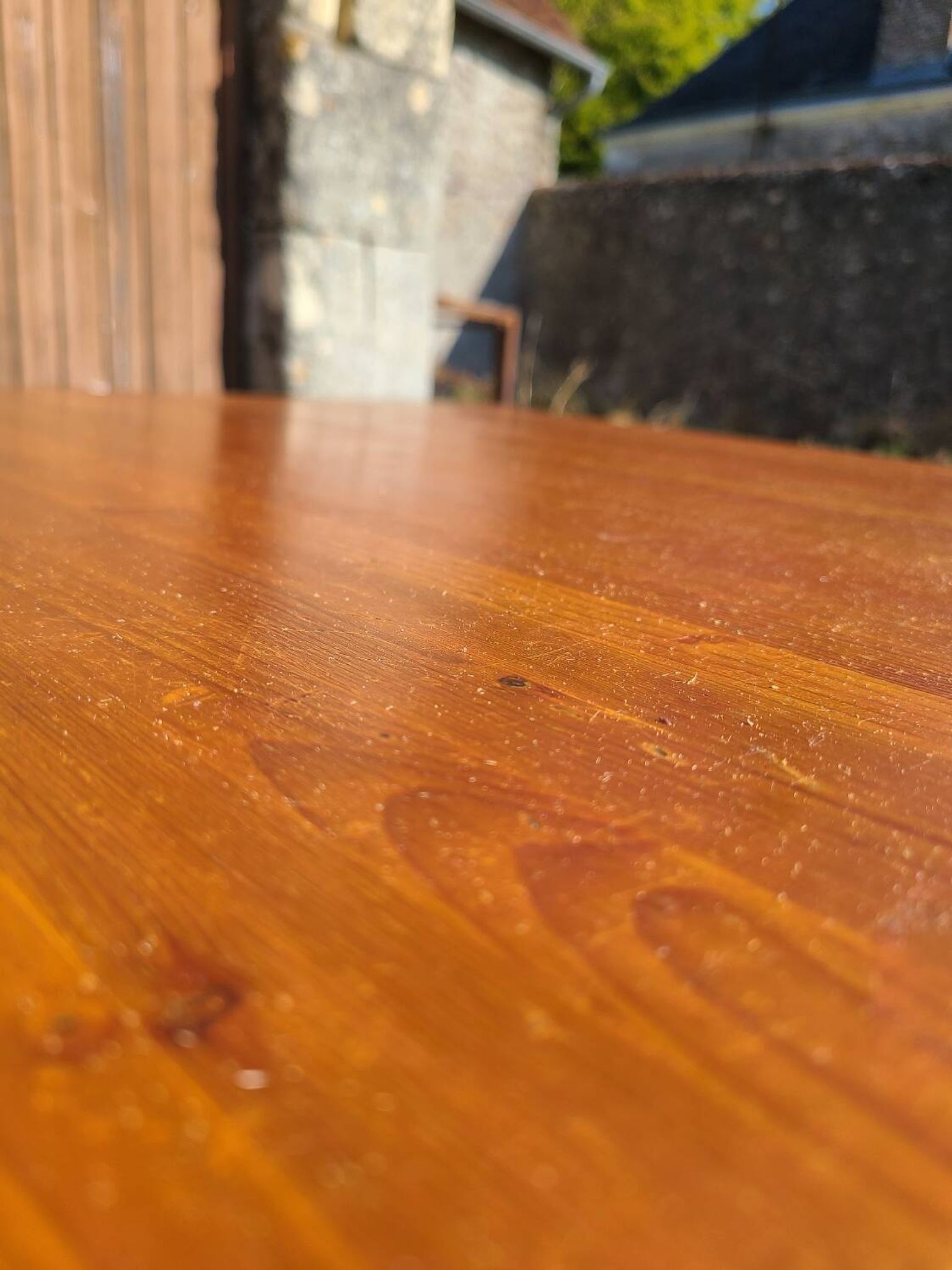 Solid pine coffee table, 1970s