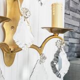 Pair of wall sconces in bronze and crystal – Empire Style – MG