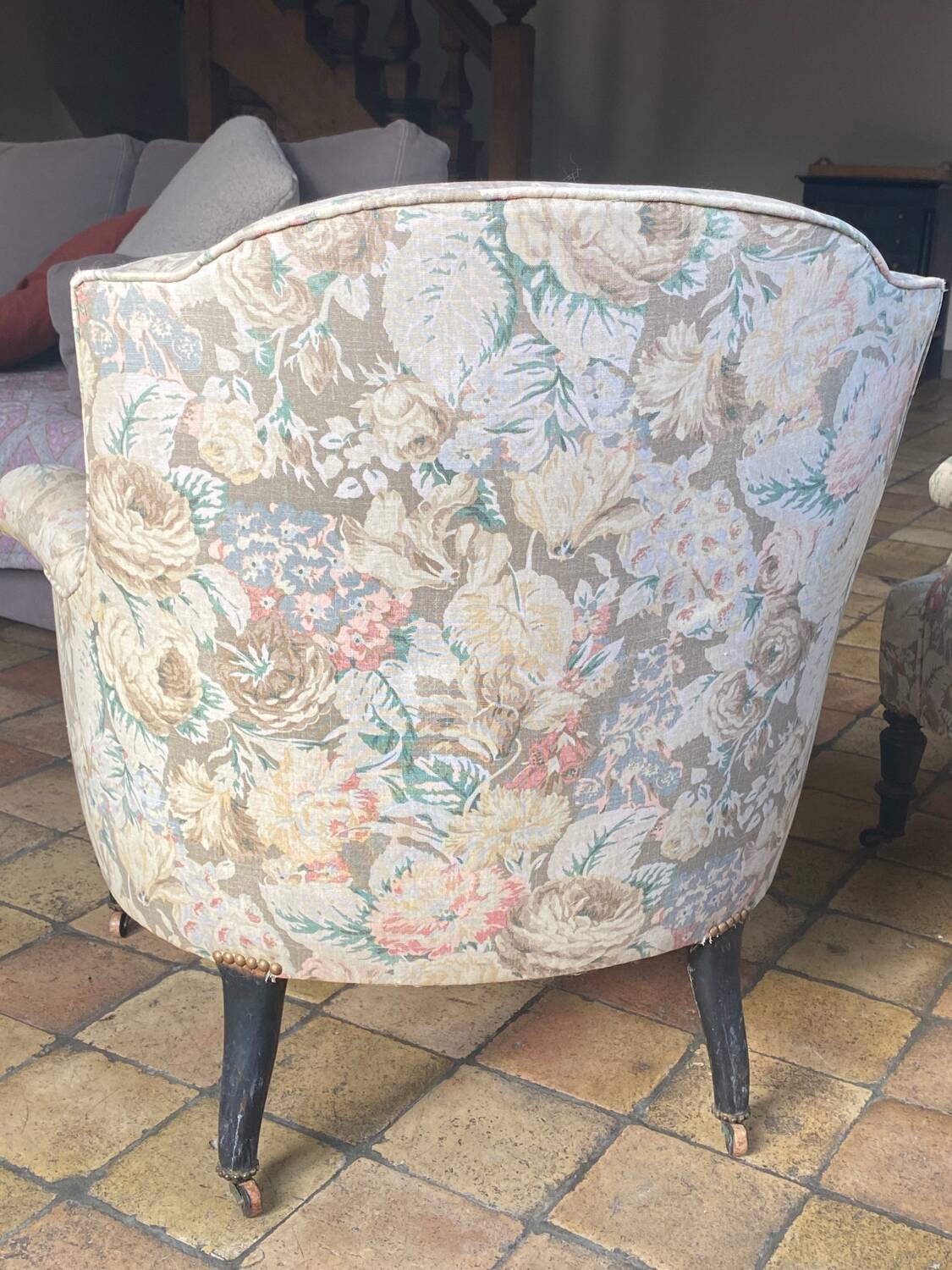 Paire de fauteuils crapaud