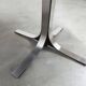 Round table rises and lowers Osvaldo Borsani black and chrome with extension