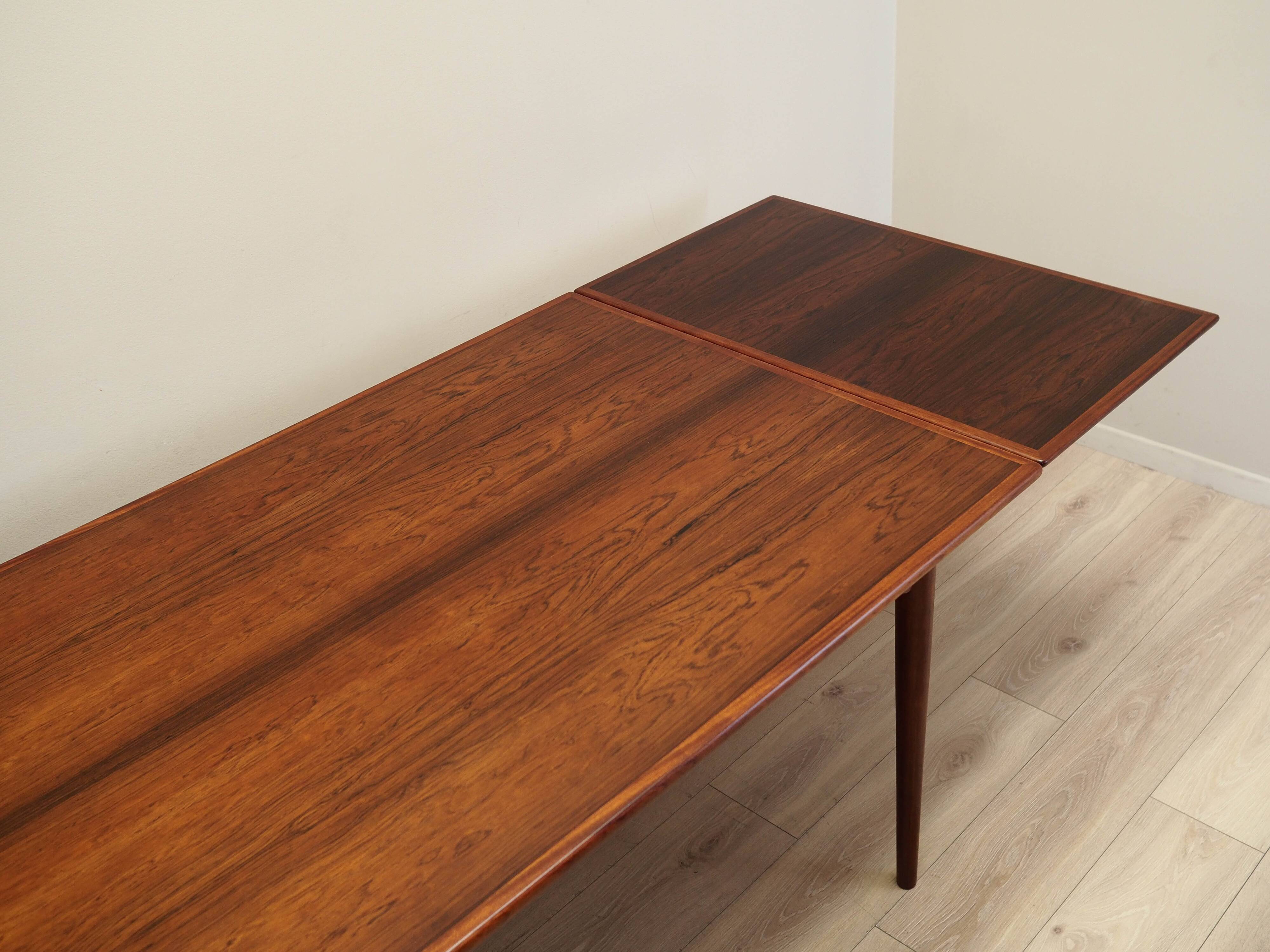 Rosewood table, Danish design, 1970s, manufacturer: Omann Jun, designer: Gu