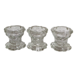 PRODUCT POP UP CHRISTMAS 2022 Trio of vintage pressed glass candle holders