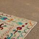 Tapis kilim suzani blanc bleu multicolore – 240x170 cm