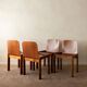 Italian Plywood Dining Chairs Attributed to Molteni, 1970s, Set of 4