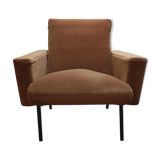 Vintage velvet chair old pink