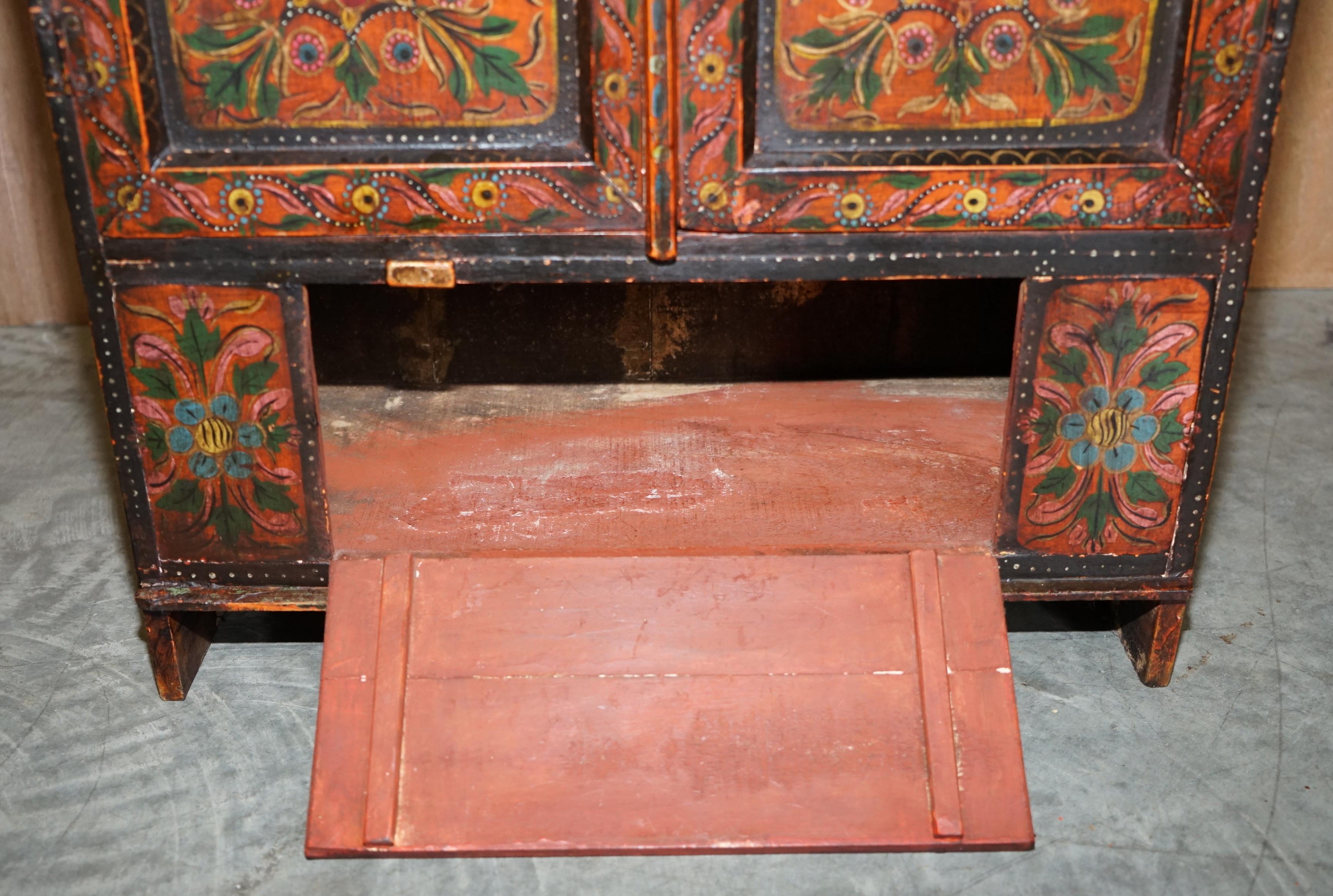 Hand-painted cupboard from Eastern Europe circa 1860.