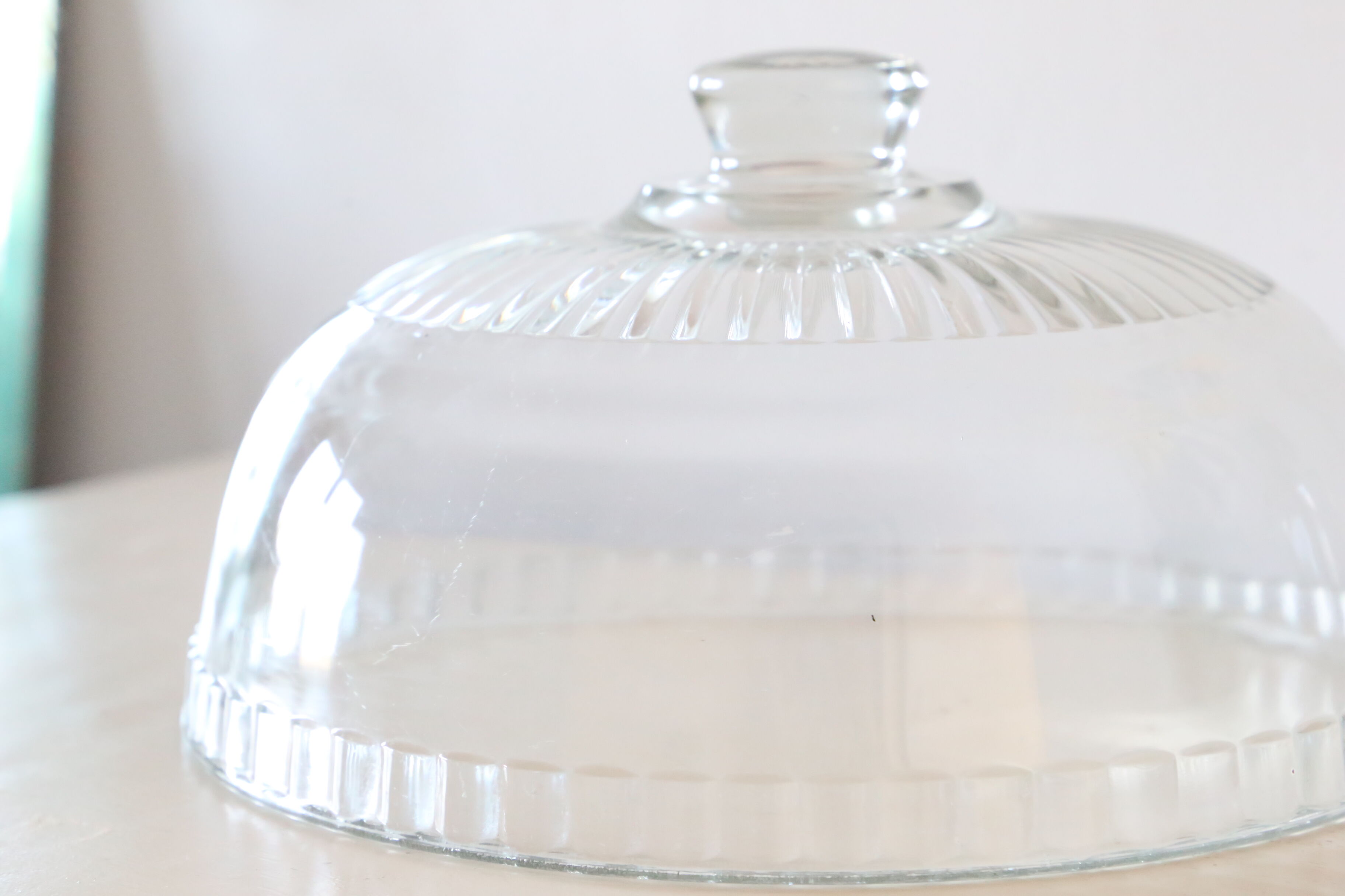 Glass cheese bell, vintage