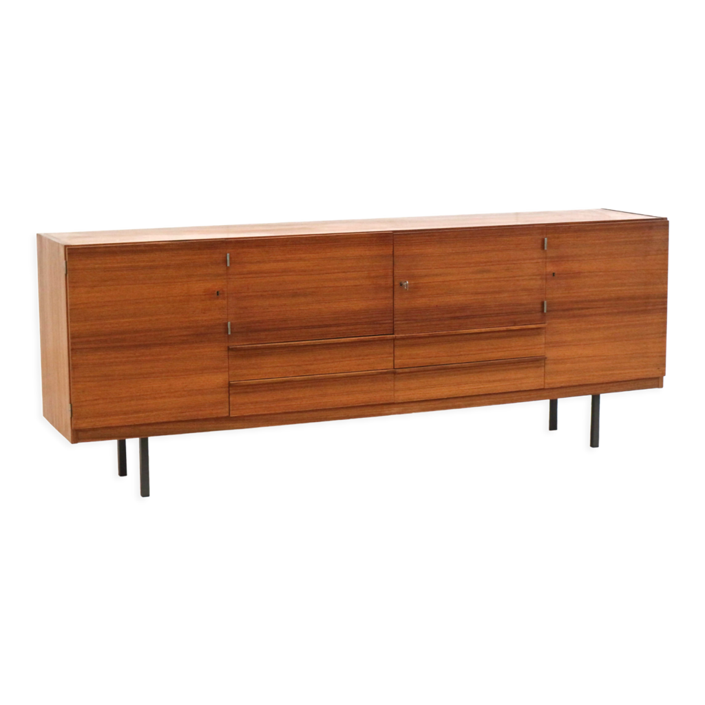 Armoire vintage avec pendaison et rayonnage fabriquée dans les années