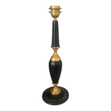 Black leather lamp Le Tanneur