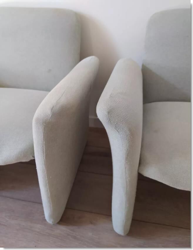 Pair of vintage armchair fabric heaters 70s
