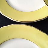 6 flat plates in Badonviller earthenware FB
