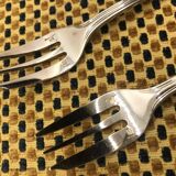 Pair of Christofle silver-plated cake forks, Albi model