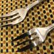 Pair of Christofle silver-plated cake forks, Albi model