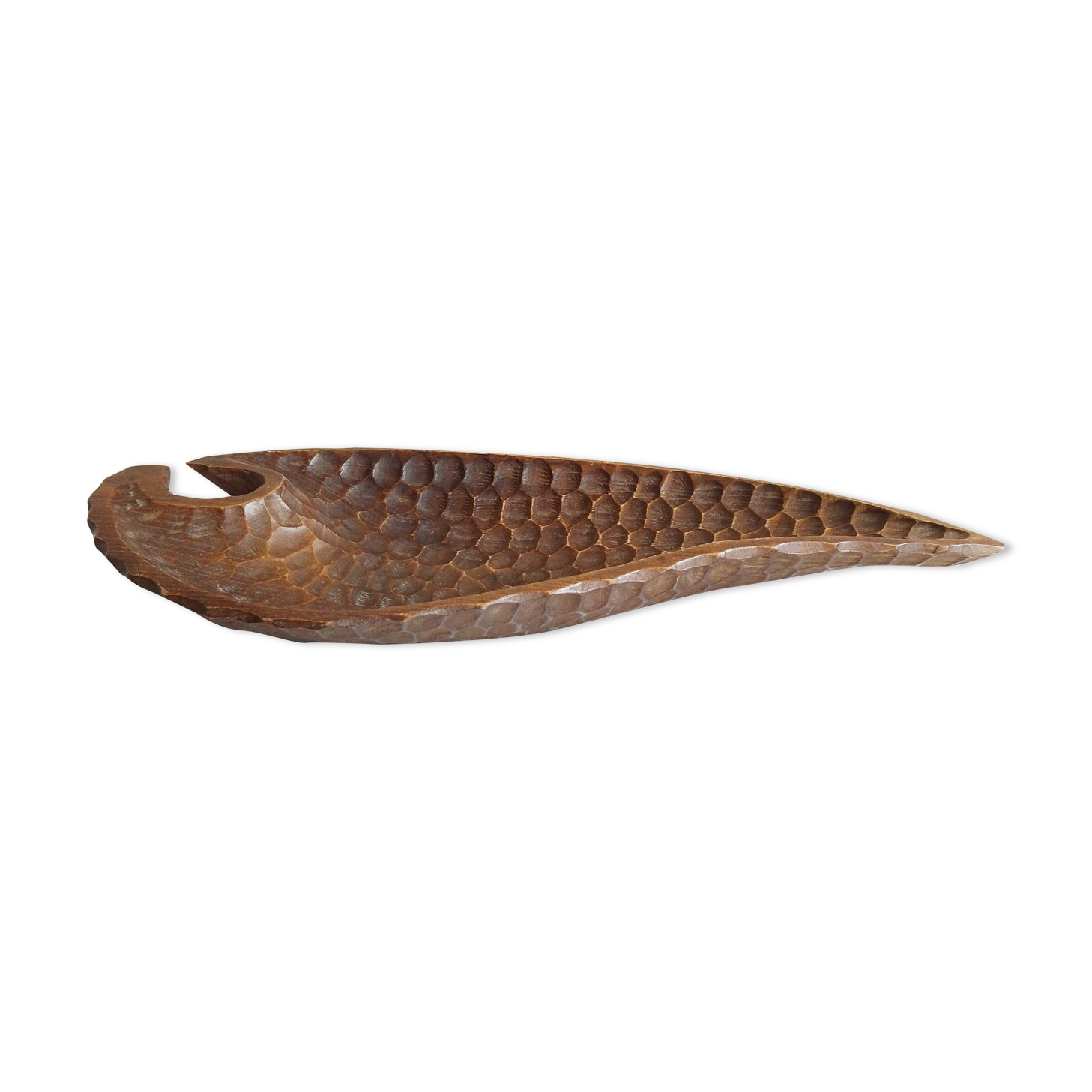 Antique hand-carved wooden bowl